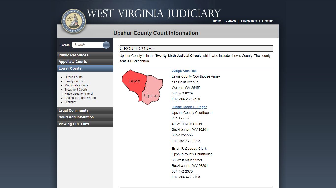 Upshur County Court Information - West Virginia Judiciary - courtswv.gov